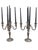 Pair of Italian Pewter Candelabras - Mid 20th Century For Sale