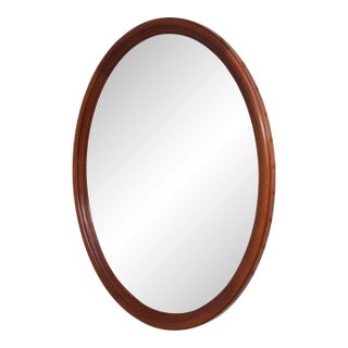 Henkel Harris Cherry Oval Wall Mirror For Sale