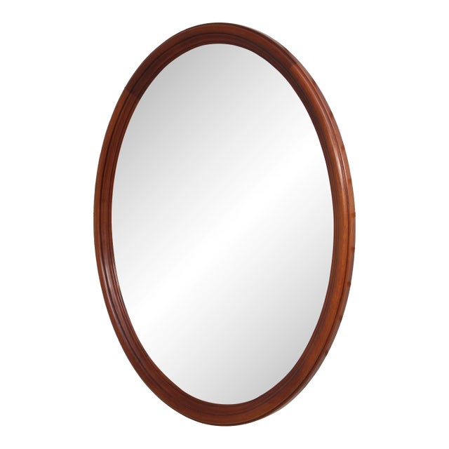 Henkel Harris Cherry Oval Wall Mirror For Sale