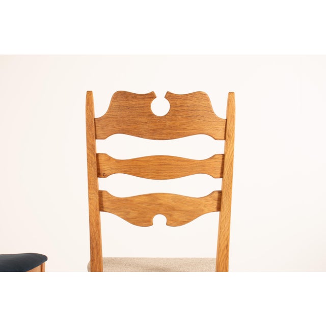 Brutalist Danish Oak Chairs by Henning Kjærnulf, Denmark, 1960s, Set of 8 For Sale - Image 3 of 13