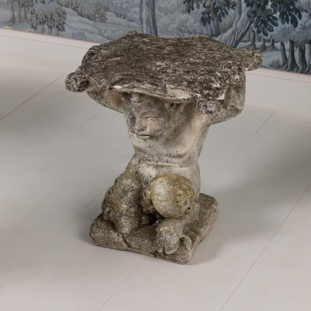 Italian Concrete Forest Faun Garden Stools, C. 1920 - Set of 4 For Sale - Image 9 of 12