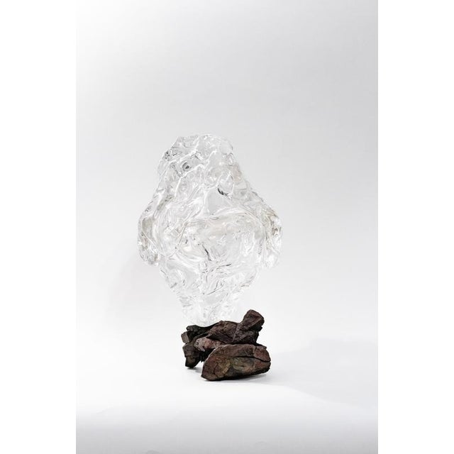 Arctic Circle Series Sculpture in Glass & Natural Clinker by Szkło Studio For Sale - Image 4 of 7