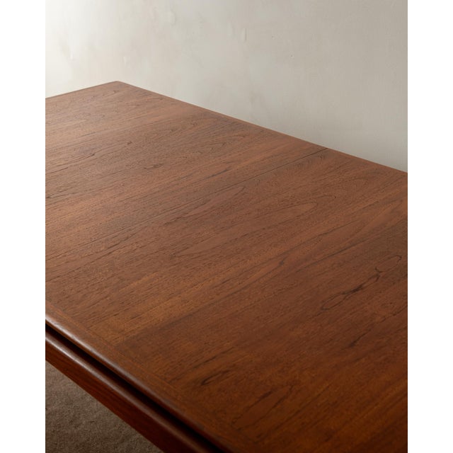 Danish Modern Teak Extendable Dining Table attributed to Sven Ellekaer, Denmark, 1960s For Sale - Image 9 of 18
