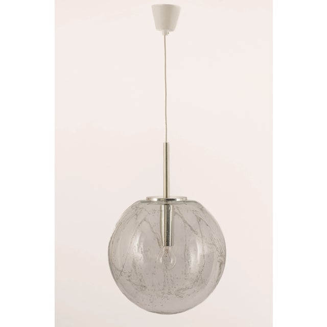 Large Murano Ball Pendant Light by Doria, Germany, 1970s For Sale - Image 4 of 13