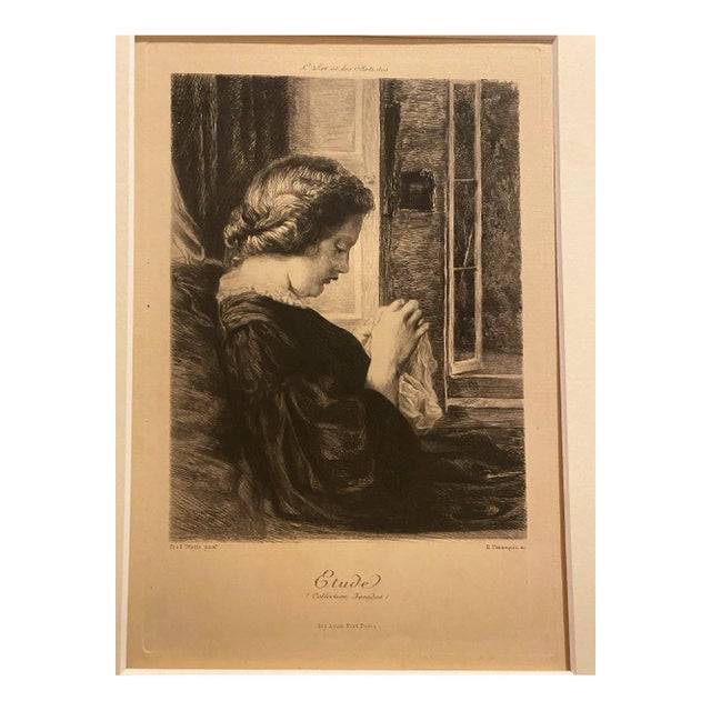 Fred Watts - Etude - Original Etching - Early 20th Century For Sale