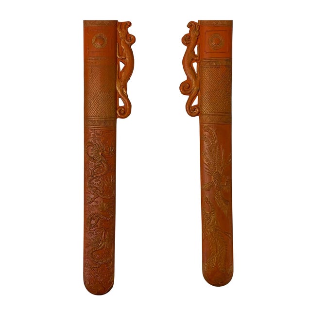 Chinese Calligraphic Box Set Cinnabar Ink Sticks Fengshui Art For Sale - Image 4 of 8