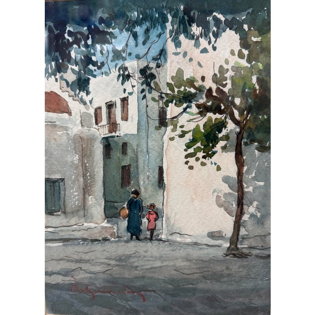 Impressionist Watercolor Artwork of Plein Air Scenery, Framed For Sale - Image 4 of 12