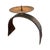 Rustic Vintage Hand-Forged Wrought Iron Pricket Candle Holder With Arched Bridge Base For Sale - Image 3 of 7