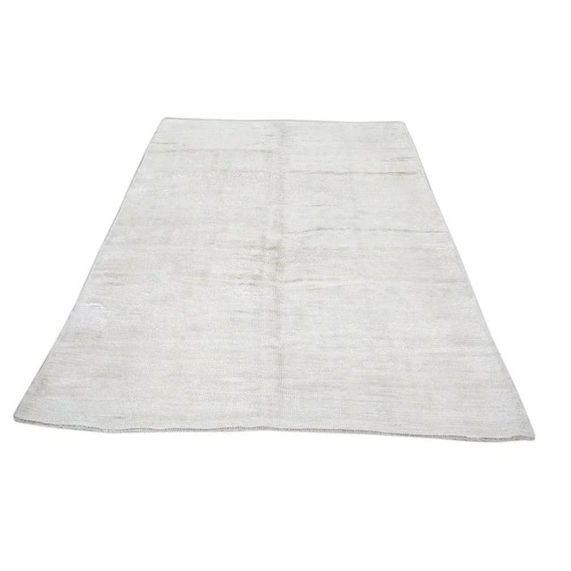 Oriental Hand Knotted Rug Turkish Modern Rug 7' x 9'6" For Sale - Image 9 of 9