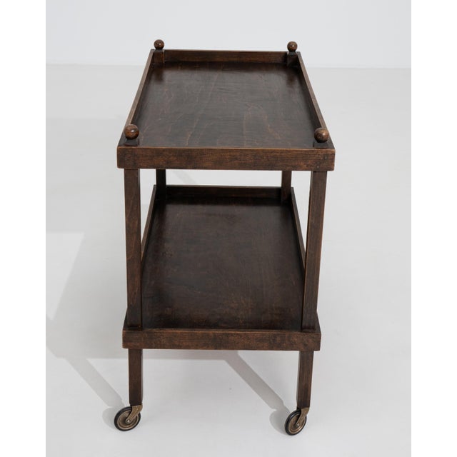 Mid-Century French Wooden Bar Cart with Casters, Circa 1960 For Sale - Image 15 of 18