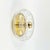 Stunning donut-shaped mid century modern wall light/sconce from Doria, Germany, 1960s. Round biomorphic transparent glass...