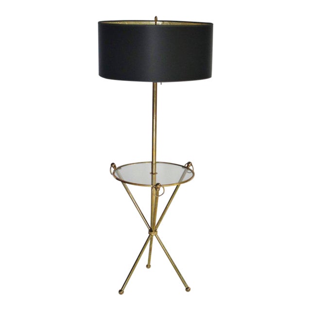 Brass Tripod Floor Lamp With Custom Shade Chairish