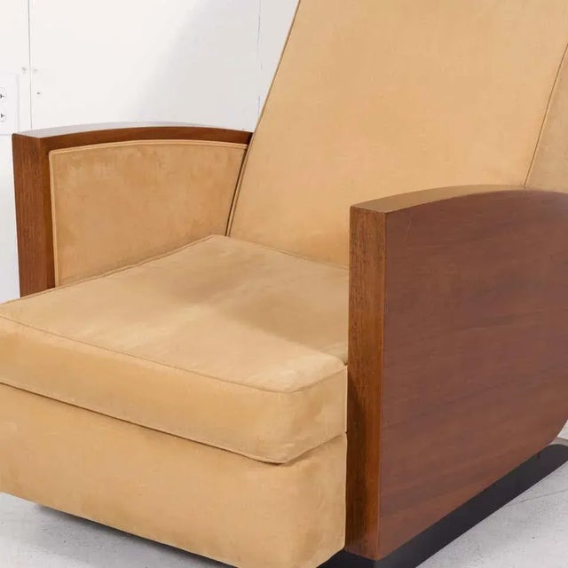 Art Deco 1930s French Art Deco Period Walnut Armchair or Lounge Chair For Sale - Image 3 of 13
