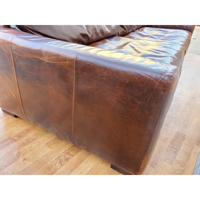 Restoration Hardware Classic Italian Brompton Cocoa Maxwell Leather