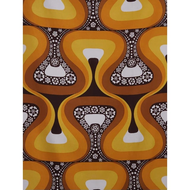 Mid-Century Modern German Ukadan Fabric for Curtains, 1970s, in Flawless conditions. Designed 1970 to 1979 This piece has...