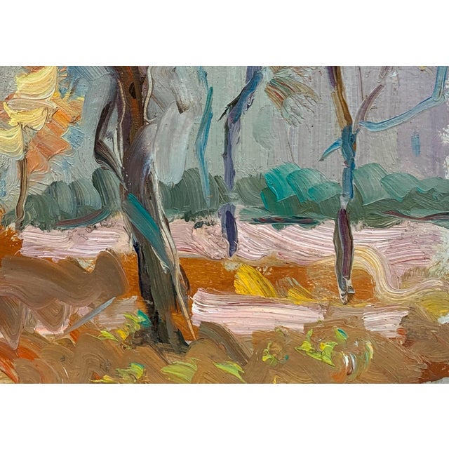 Forest Landscape Oil Painting, Ukrainian Art, 1957 18-24 For Sale - Image 6 of 6