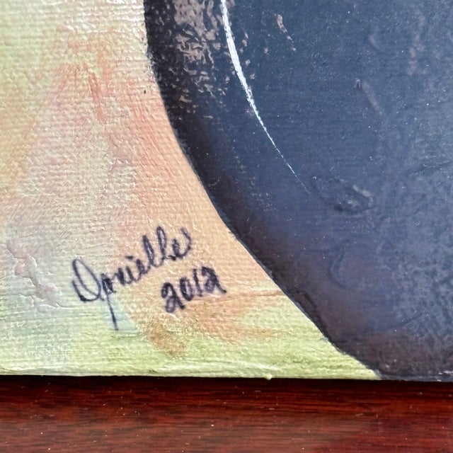 2012 Mixed Media Daisy Still Life on Canvas For Sale - Image 11 of 12