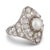 1900 - 1909 1900-1909 Edwardian Pearl Diamond Dinner Ring, Size 5.25 For Sale - Image 5 of 6