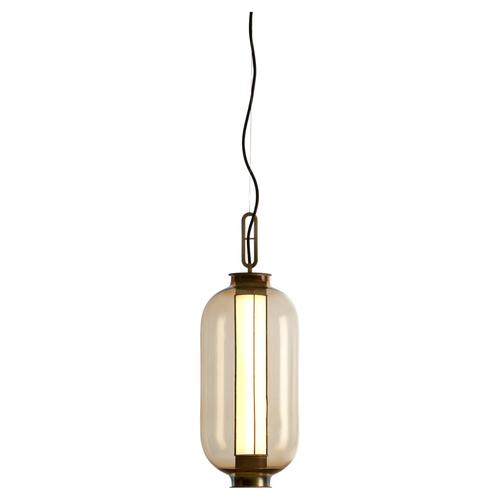 Brown Bronze Amber Glass Diffuser Bai T Ba Ba Lamp with Glass by Neri & Hu for Parachilna For Sale - Image 8 of 8