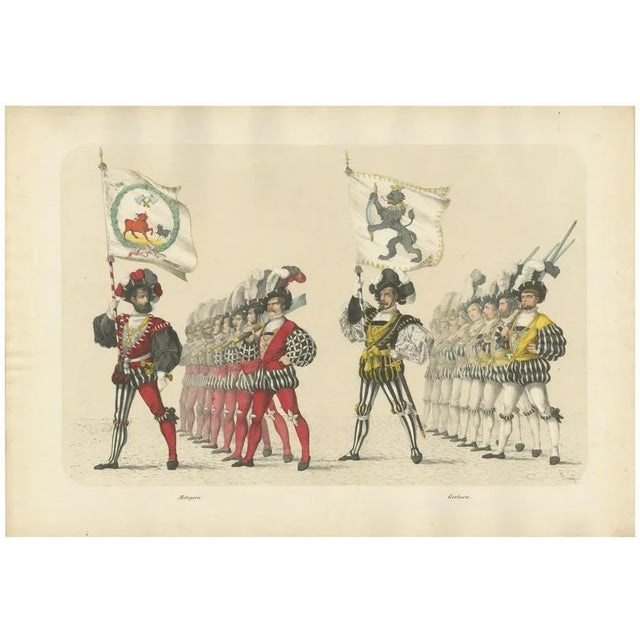 The Butchers and Tanners Guilds, A Display of Swiss Craft and Tradition, 1855, Lithograph For Sale - Image 10 of 10