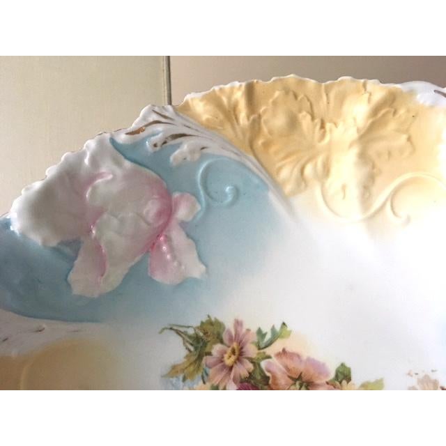 Ceramic 19th Century r.s. Prussia Antique Floral Bowl For Sale - Image 7 of 8
