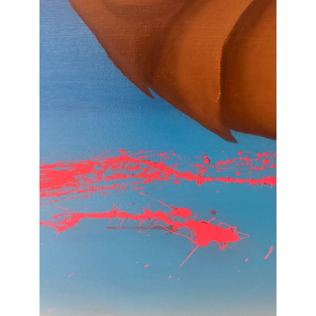 Blue “Praying Mantis” Signed by Artist For Sale - Image 8 of 11