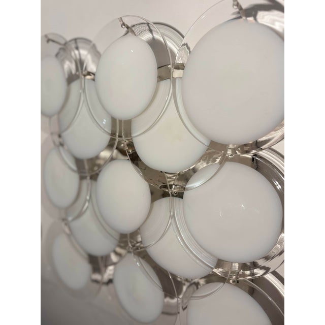 Disc Wall Sconces attributed to Vistosi, Murano, 1970, Set of 2 For Sale - Image 6 of 11