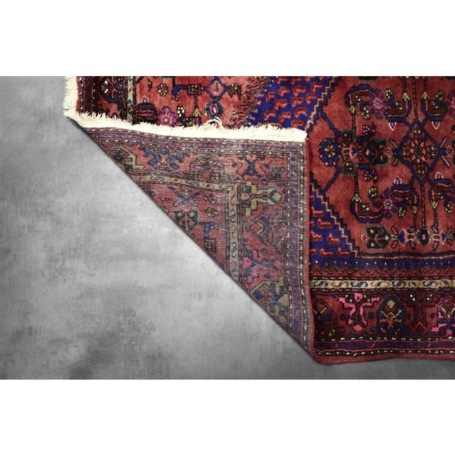 Vintage Hand-Woven Oriental Hamadan Rug, 1960s For Sale - Image 11 of 18