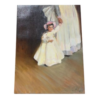 Nanny and Child an Oil Painting by Susan Cohen For Sale