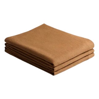 Brand-New Nordic Knots Studio Linen Bedspread in Brandy, Large Size (104" X 110"). For Sale