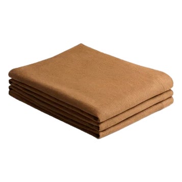 Brand-New Nordic Knots Studio Linen Bedspread in Brandy, Large Size (104" X 110"). For Sale