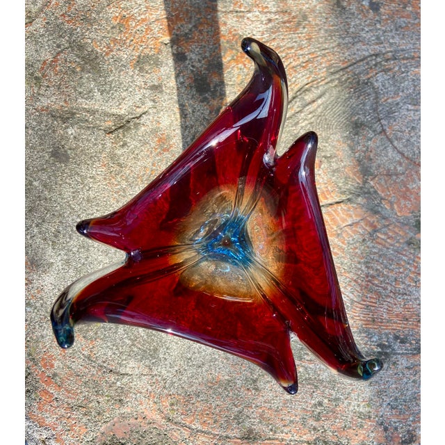 Blue Large Sommerso Glass Vase from Made Murano Glass, 1970s For Sale - Image 8 of 10