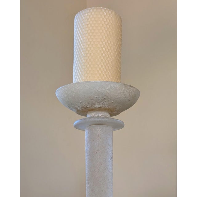 Glass Karl Springer Scavo Glass Candle Holders Vintage 80's For Sale - Image 7 of 8