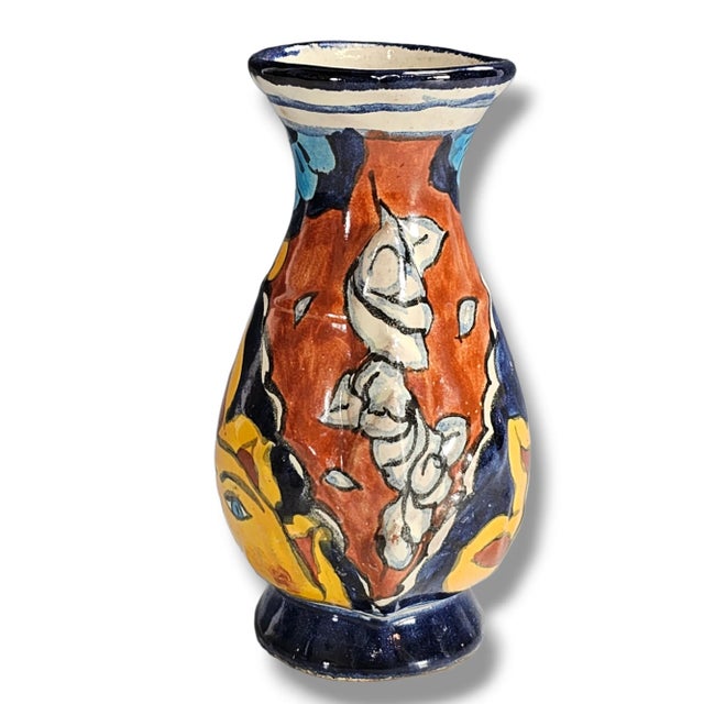 Mexican Ceramic Sun Vase Home Décor Vase For Sale In San Francisco - Image 6 of 13