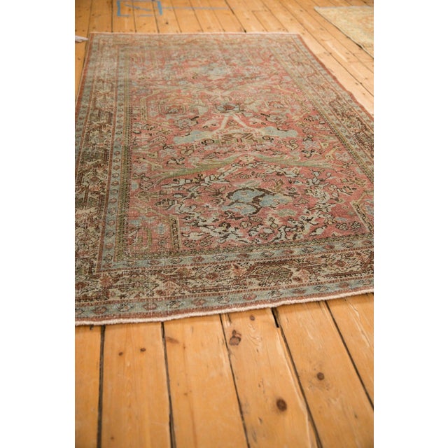 Textile Vintage Distressed Mahal Rug - 4'6" x 6'8" For Sale - Image 7 of 12