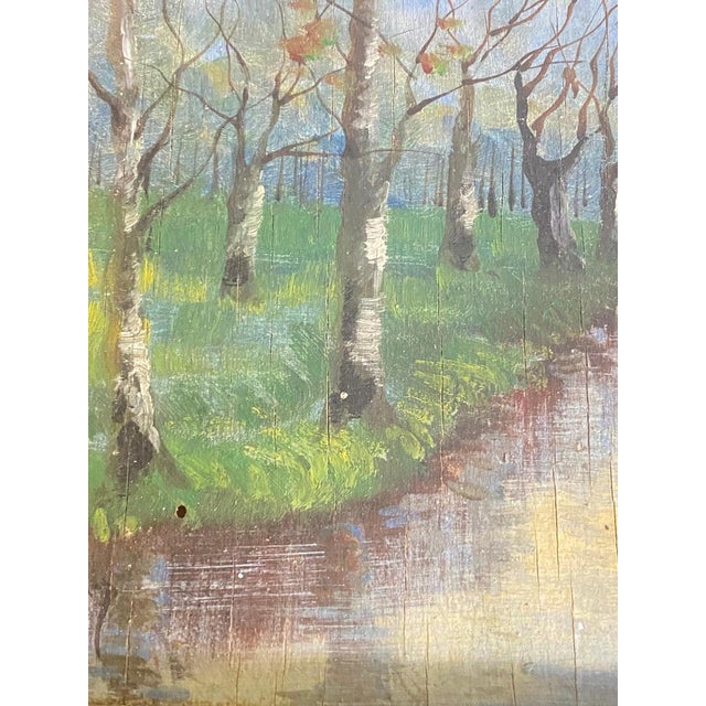 River and Trees, Early 20th Century, Oil Painting, Framed For Sale - Image 12 of 15