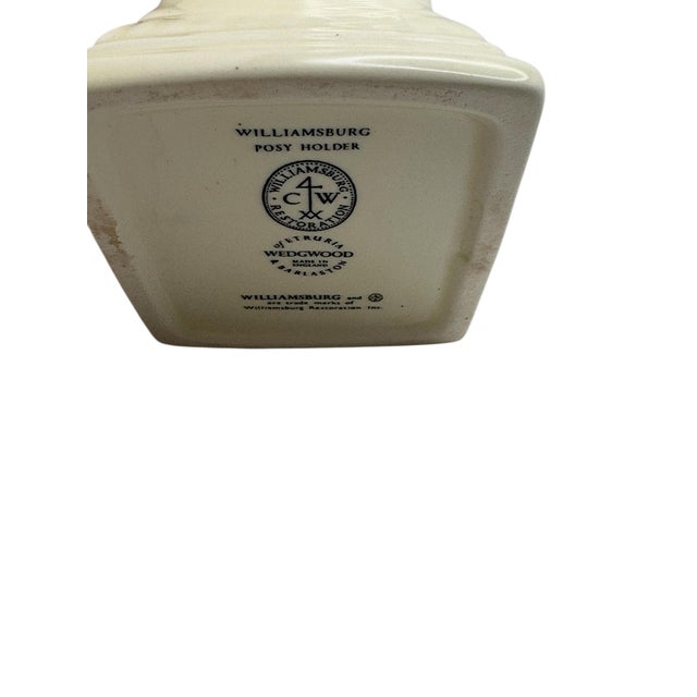 1960s Wedgwood Williamsburg Restoration Five Finger Ceramic Posey Holder For Sale - Image 5 of 5