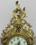 French Ornate Brass Mantel Clock with Key For Sale - Image 5 of 16