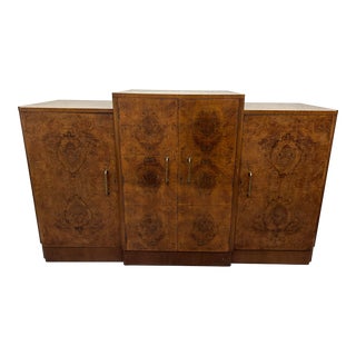 20th Century Epstein Brothers Style Burl Deco Cabinet For Sale