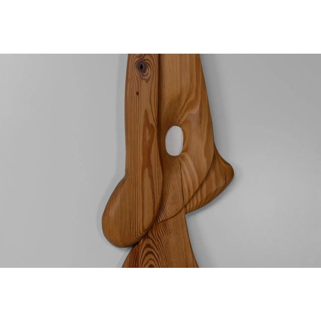 Beautiful organic shaped wall sculpture made by unknown artist in France, 1973. The stamp on the bottom says Romoh 73. The...