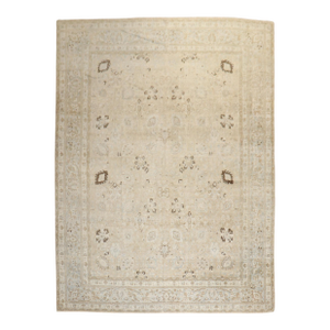 Antique Zabihi Collection Neutral Persian Tabriz Rug