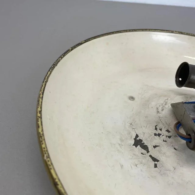Round Brass Wall Ceiling Light in the style of Gino Sarfatti, Italy, 1950s For Sale - Image 17 of 18