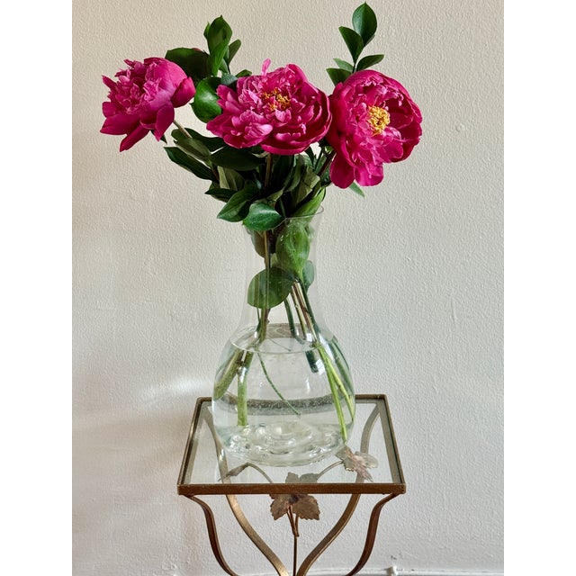 Mid-Century Modern 1970s Scandinavian Art Glass Flower Frog Vase Attributed to Orrefors Sweden For Sale - Image 3 of 12