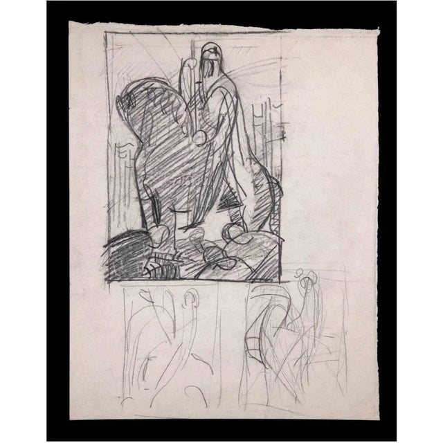 Sketches is a pencil drawing attributed to Auguste Leroux in mid-20th Century.
