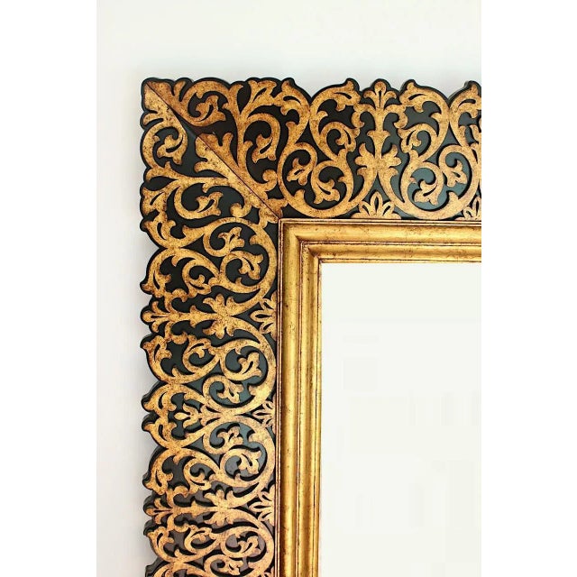 La Barge Massive La Barge Carved Gilt Framed Beveled Wall Mirror for Maitland Smith For Sale - Image 4 of 8