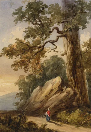Circle of James Ward RA, Trees by Rocky Path, Early 1800s, Watercolour