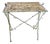 Twig Accent Table, With Twig Woven Mat, Branch-Like Metalwork, Garden Table Adorned With Metal Birds and Leaves, 1970’s For Sale