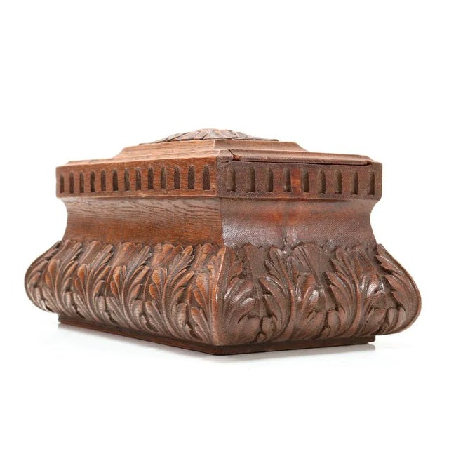19th Century Dutch Oak Decorative Box For Sale - Image 5 of 12