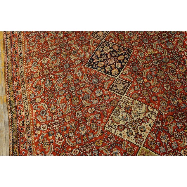 Textile Extraordinary Antique Persian Ghashgaei Rug With Three Large Central Diamond Medallions For Sale - Image 7 of 9