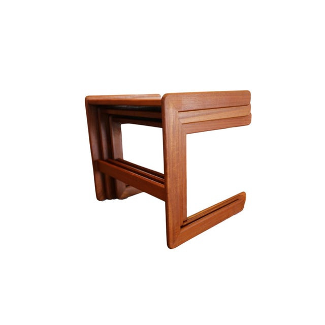 Mid-Century Modern Nesting Tables from Salin Nyborg, Danemark, 1960s, Set of 3 For Sale - Image 3 of 13